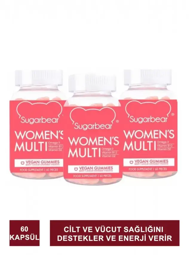 Sugar Bear Women's Multi Vitamins 3 Aylık Set - 1
