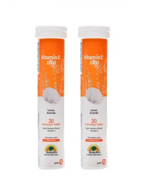 Sunlife Vitamin C 1000mg Efervesan 20 Tablet * 2 Adet - Sunlife