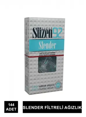 Süper Süzen 92 Slender Filtreli Ağızlı 144 Adet - 1