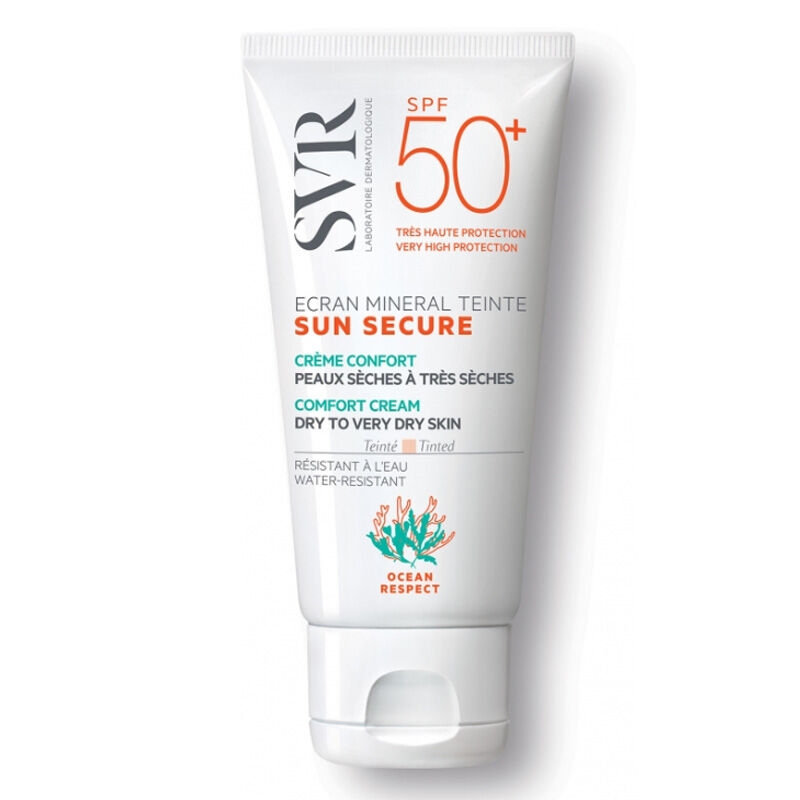 SVR Sun Secure Ecran Mineral Teinte Spf 50+ Mineral Filtreli Renkli Güneş Koruyucu Krem - Kuru ve Çok Kuru Cilt 60 gr - 1