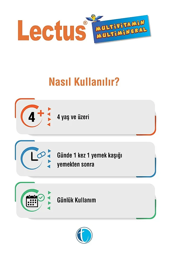 Tab İlaç Lectus Multivitamin Mutlimineral Şurup 200 ml - 4