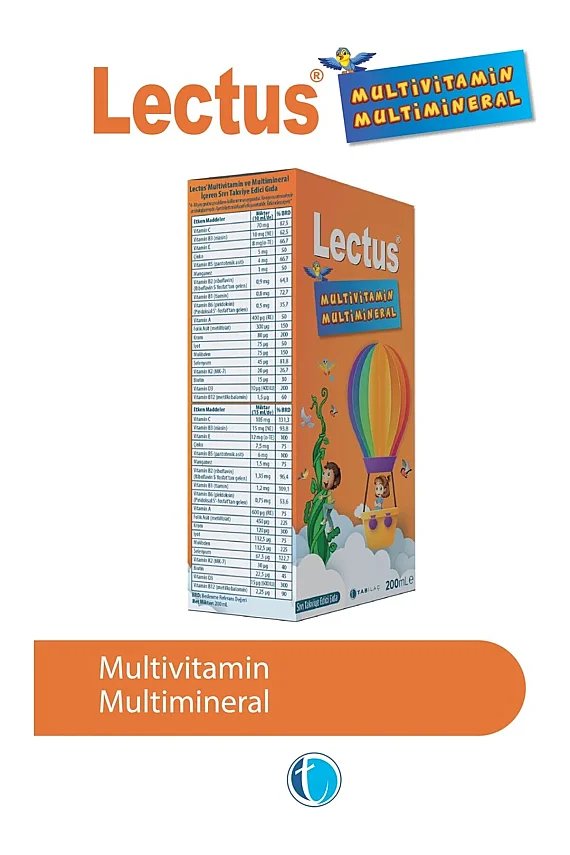 Tab İlaç Lectus Multivitamin Mutlimineral Şurup 200 ml - 2