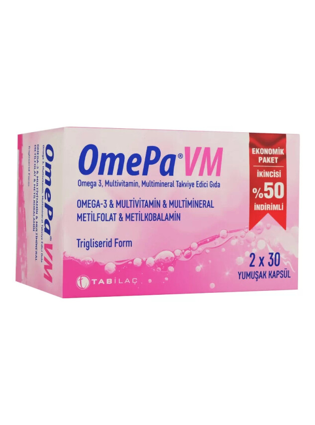 Tab İlaç OmePa VM 2x30 Kapsül | Ekonomik Paket - Tabilaç
