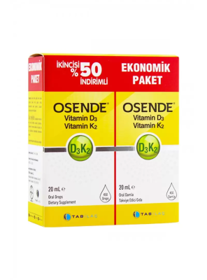 Tab İlaç Osende D3K2 20ml x 2 Adet | İkincisi %50 İndirimli - Tabilaç
