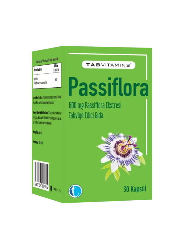 Tab İlaç Vitamins Passiflora 30 Kapsül - 1