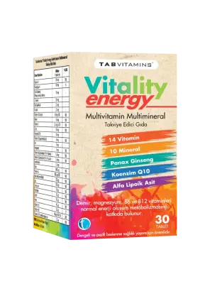 Tab İlaç Vitamins Vitality Energy 30 Tablet - Tabilaç