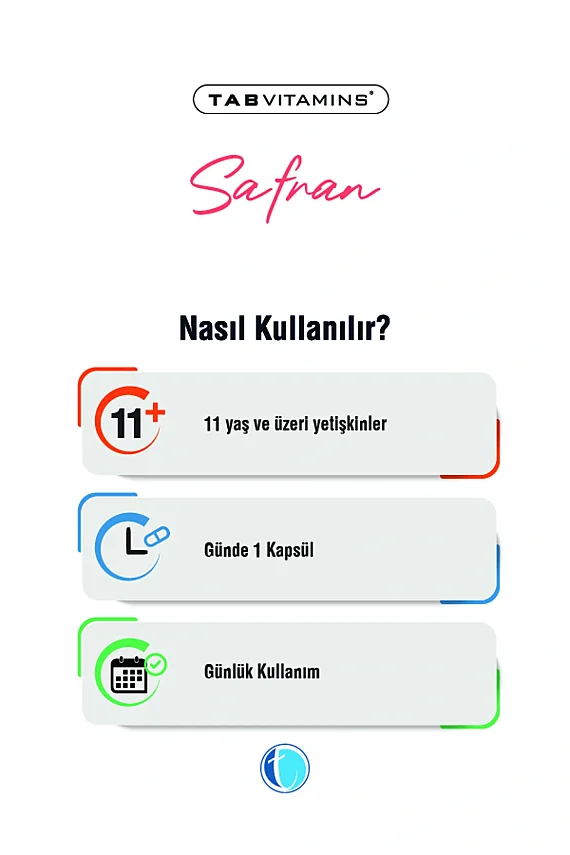 Tab Vitamins Saffran 50 mg 30 Kapsül - 3
