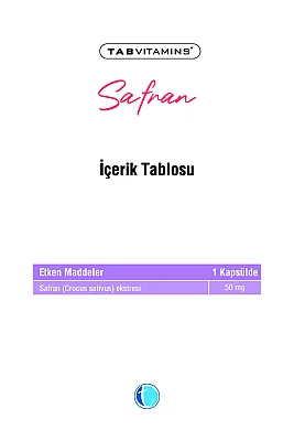 Tab Vitamins Saffran 50 mg 30 Kapsül - 2