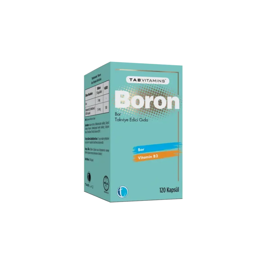 Tabvitamins Boron BOR Takviye Edici Gıda 120 Kapsül - 1
