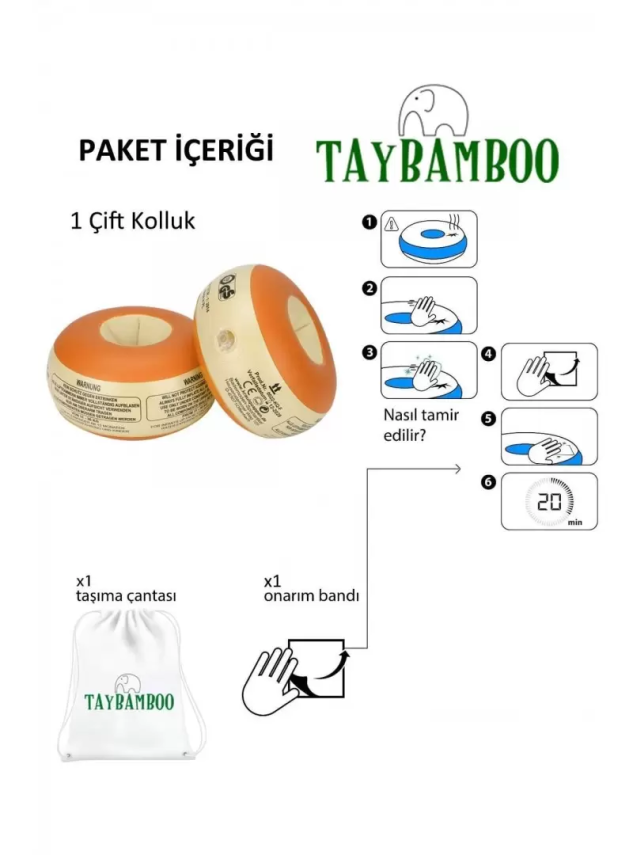 Taybamboo Spongy İleri Seviye Yüzme Kolluk - Small - ( 11-30kg ) - 2