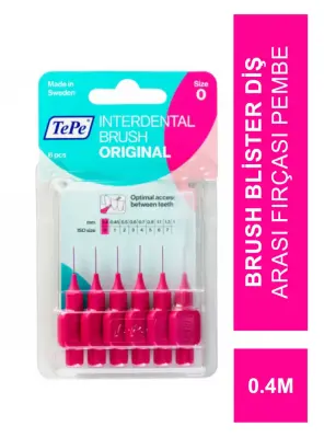 TEPE Blister Arayüz Diş Fırçası Pembe 0.4 mm 6 lı - TePe