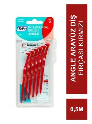 TEPE İnterdental Brush Angle Arayüz Fırçası Kırmızı 0.5 mm 6 lı - TePe