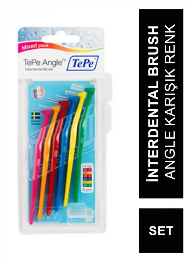 TEPE İnterdental Brush Angle Karışık Renk Mix Set - 1