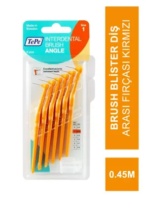 TEPE İnterdental Brush Arayüz Fırçası Angle Turuncu 0.45 mm 6 lı - TePe