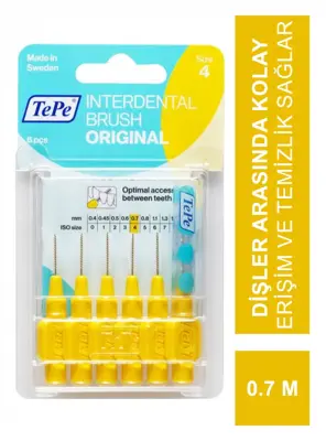TEPE İnterdental Brush Blister Diş Arası Fırçası Sarı 0.7 mm 6 lı - TePe