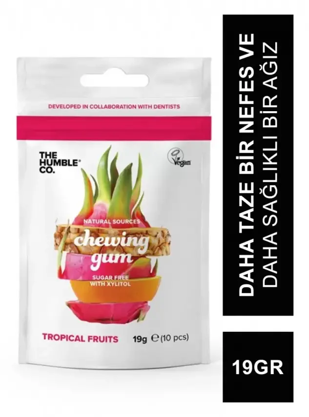 The Humble Co Chewing Gum Tropikal Meyve Aromalı Sakız 19 g - 2