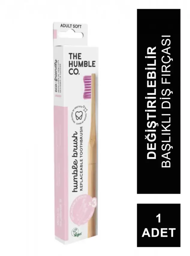 The Humble Co Değiştirilebilir Başlıklı Diş Fırçası - Pembe - 2