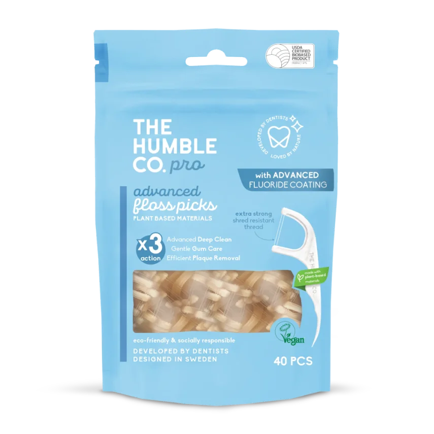 The Humble Co Kids Kürdanlı Diş İpi 50 Adet - Dinazorlu - 1