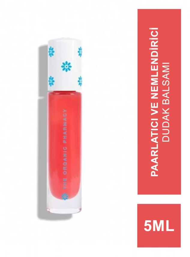 The Organic Pharmacy No Lipgloss Volumising Balm Gloss Coral 5ml - The Organic Pharmacy