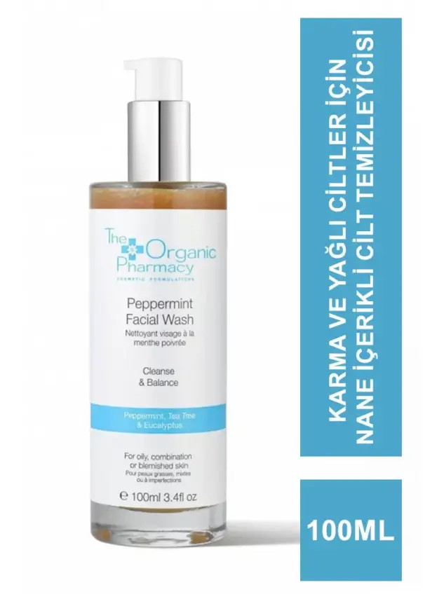 Outlet - The Organic Pharmacy Peppermint Facial Wash 100ml - 1