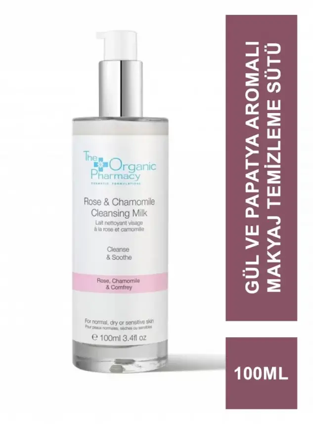Outlet - The Organic Pharmacy Rose & Chamomile Cleansing Milk 100ml - 1