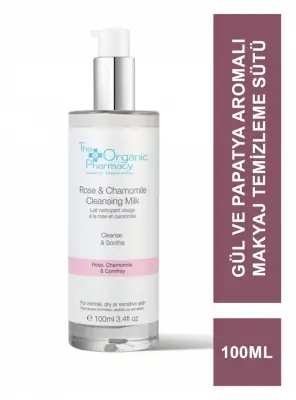 The Organic Pharmacy Rose & Chamomile Cleansing Milk 100ml - The Organic Pharmacy