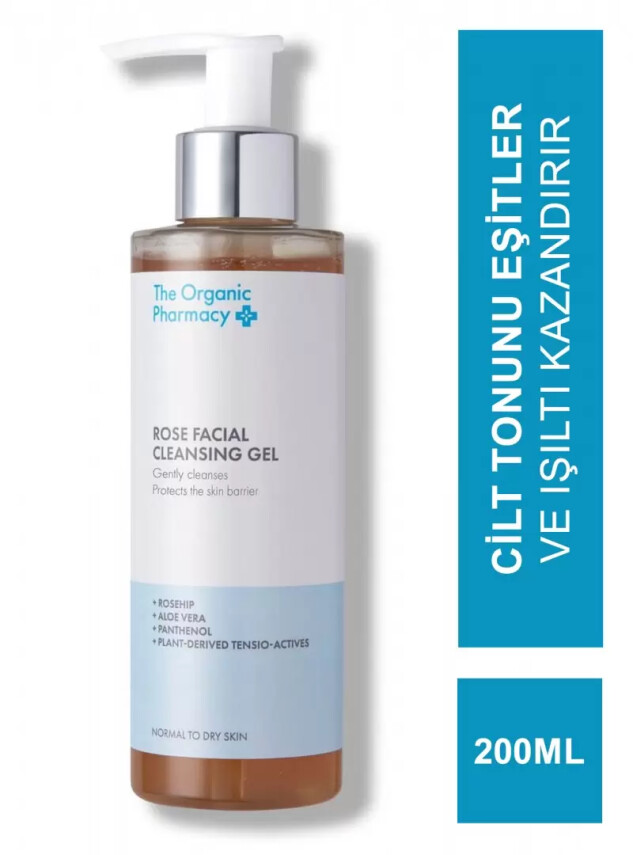 The Organic Pharmacy Rose Facial Cleansing Gel 200 ml - The Organic Pharmacy