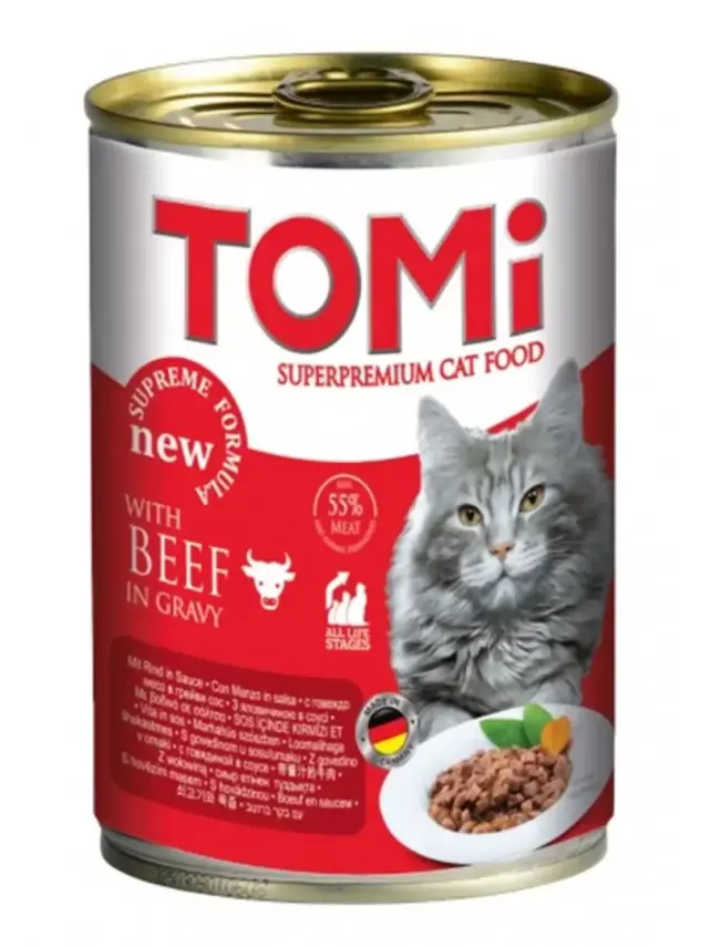 Tomi Biftek Etli Gravy Soslu Kedi Konservesi 400 Gr - 1