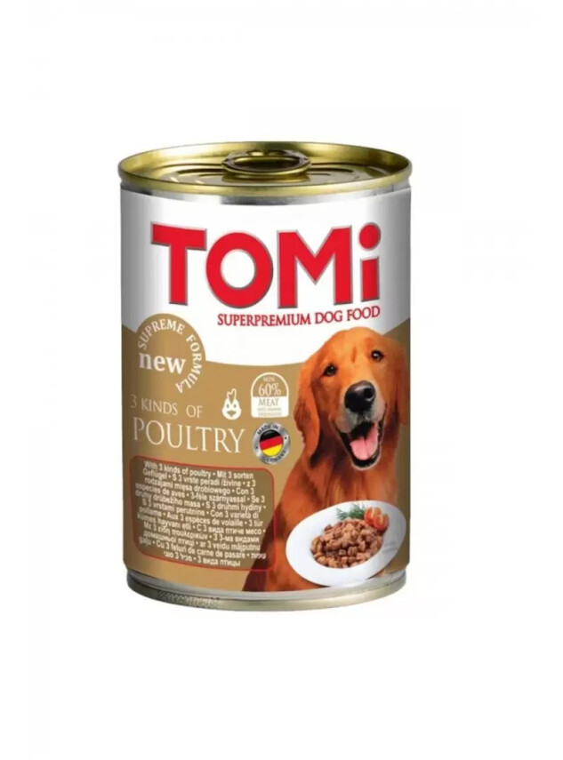 Tomi Üç Çeşit Kanat Etli Köpek Konservesi 400 Gr - Tomi