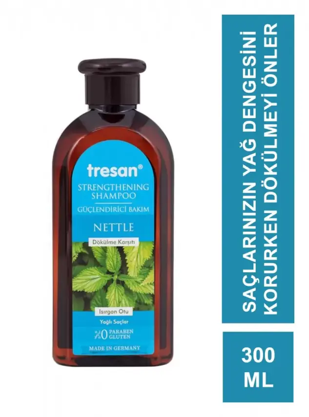 Tresan Dökülme Karşıtı Isırgan Otu Güçlendirici Bakım Şampuanı 300 ml Yağlı saçlar için - 1