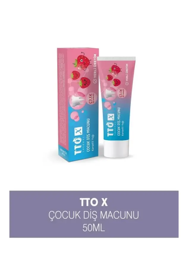 TTO X Çocuk Çilek Diş Macunu 50ml - 1