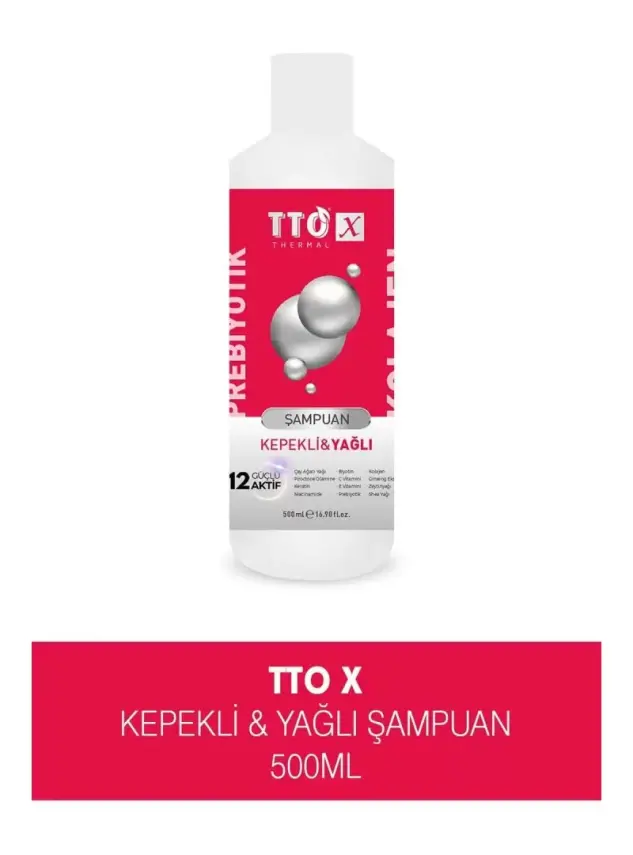 TTO X Kolajen ve Prebiyotik Kepekli & Yağlı Saçlar Şampuan 500ml - 1