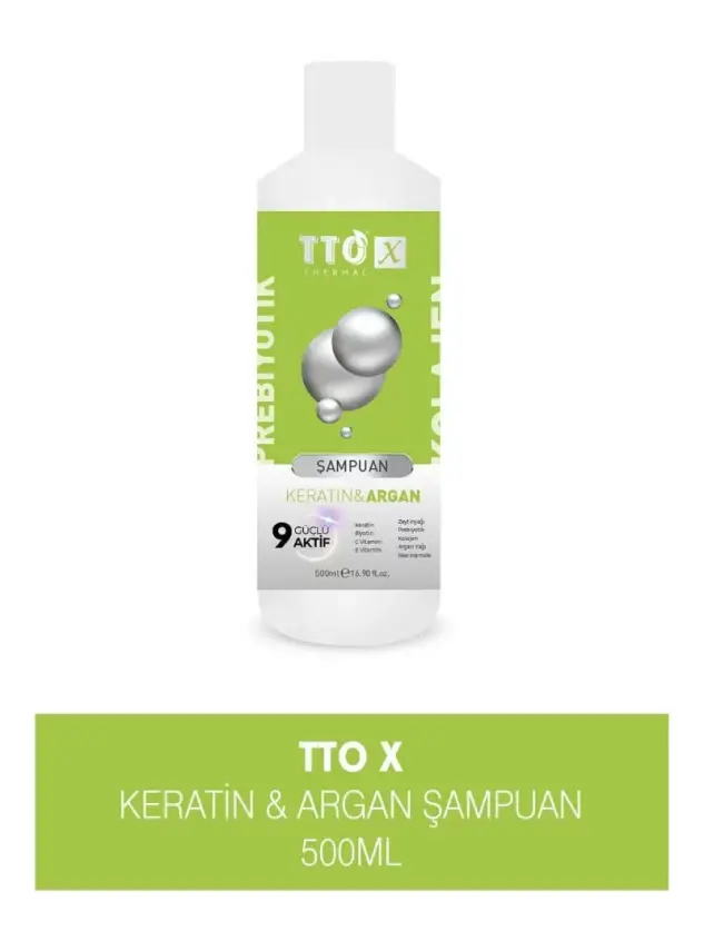 TTO X Kolajen ve Prebiyotik Keratin & Argan Şampuan 500ml - 1