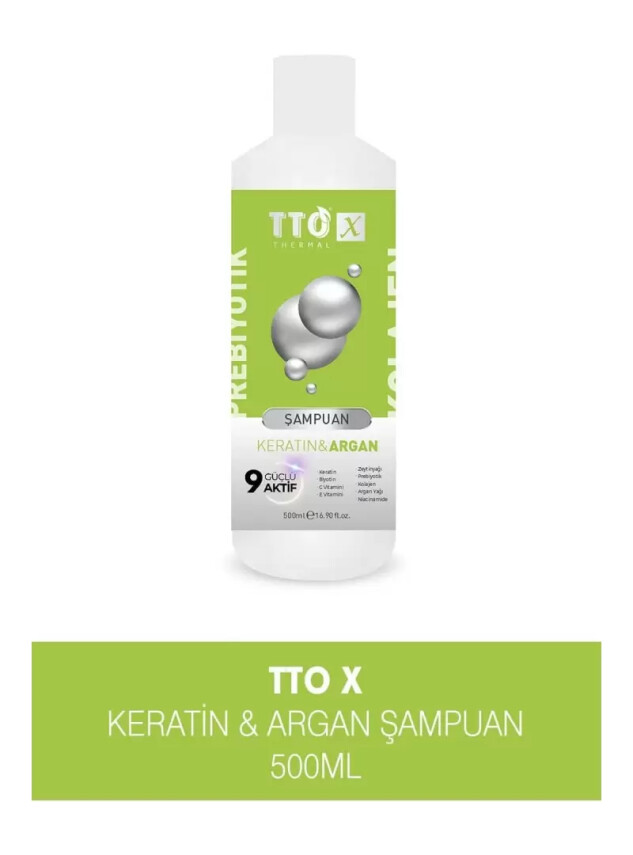 TTO X Kolajen ve Prebiyotik Keratin & Argan Şampuan 500ml - Jeomed