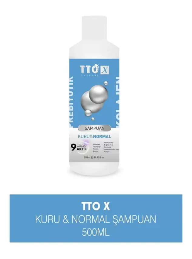 TTO X Kolajen ve Prebiyotik Kuru & Normal Saçlar Şampuan 500ml - 1
