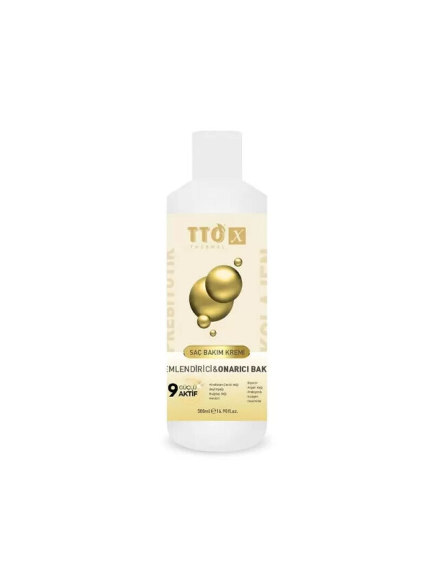 TTO X Kolajen ve Prebiyotik Nemlendirici & Onarıcı Saç Bakım Kremi 500ml - Jeomed