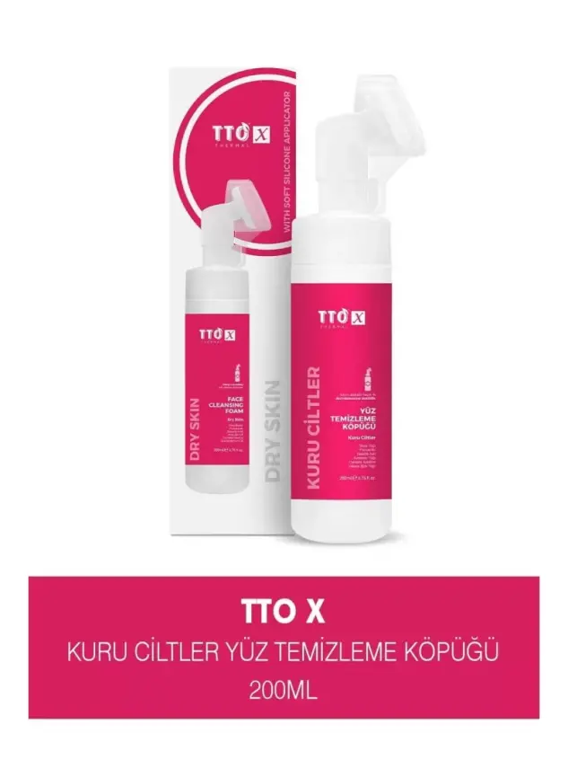 TTO X Kuru Ciltlere Özel Aplikatörlü Yüz Temizleme Köpüğü 200ml - 1