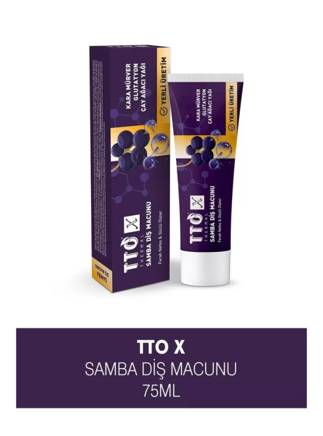 TTO X Samba Kara Mürverli Ferah Nefes Diş Macunu 75 ml - Jeomed