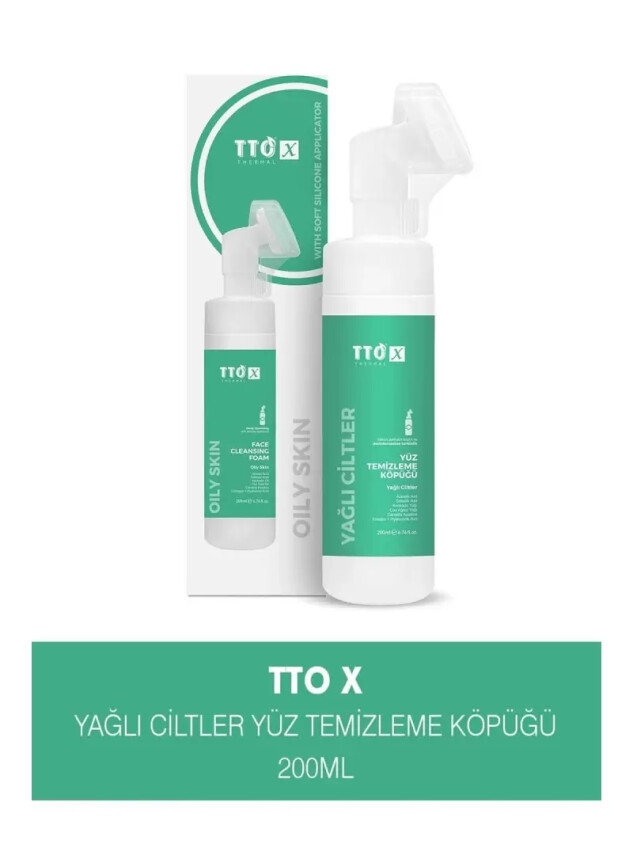 TTO X Yağlı Ciltlere Özel Aplikatörlü Yüz Temizleme Köpüğü 200ml - Jeomed