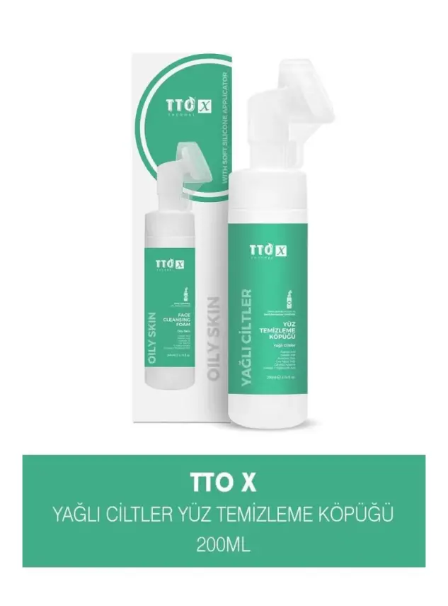 TTO X Yağlı Ciltlere Özel Aplikatörlü Yüz Temizleme Köpüğü 200ml - 1