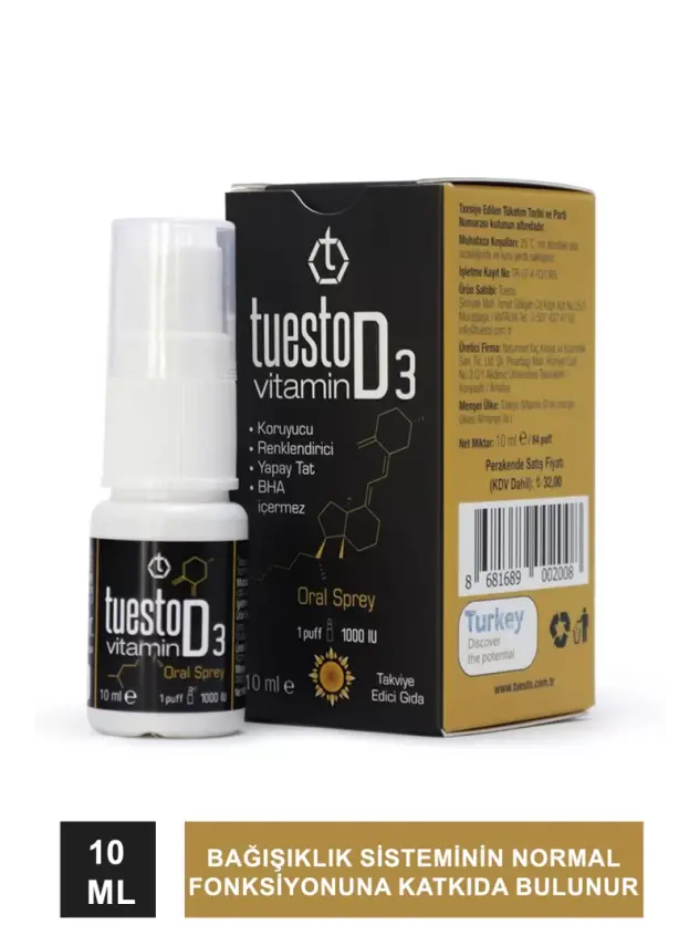Tuesto Vitamin D3 1000IU Oral Sprey 10ml - 1