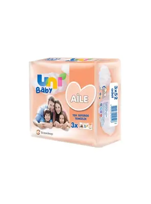 Uni Baby Aile Islak Mendil 3x52 Adet - 1