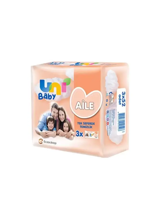 Uni Baby Aile Islak Mendil 3x52 Adet - 1