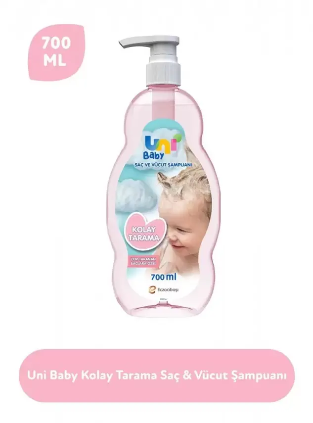 Uni Baby Kolay Tarama Saç ve Vücut Şampuanı 700 ml - 1