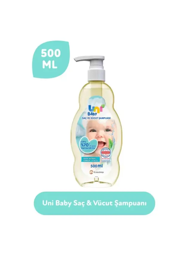 Uni Baby Saç ve Vücut Şampuanı 500 ml - 1