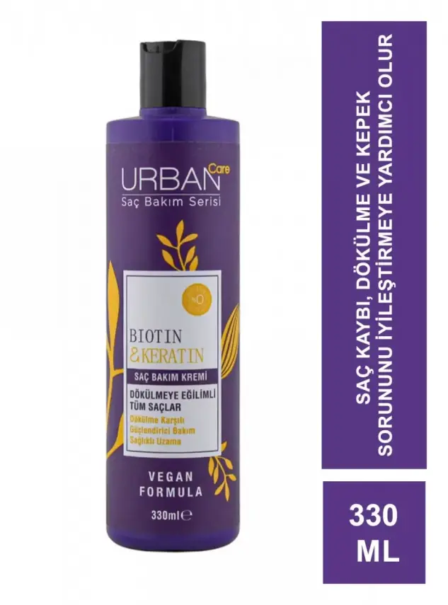 Urban Care Biotin & Keratin Dökülme Karşıtı Saç Bakım Kremi 330 ml - 1