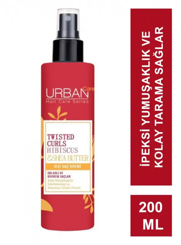 Urban Care Twisted Curls Hibiscus and Shea Butter Sıvı Saç Bakım Kremi 200 ml - 1