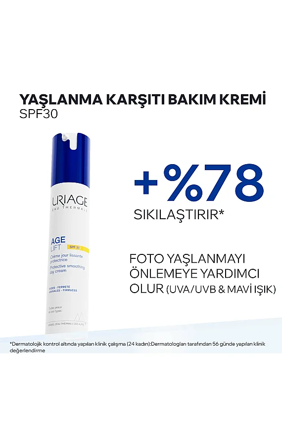 Uriage Age Lift Retinol ve Hyalüronik Asit İçeren Yaşlanma Karşıtı SPF30 Yüz Kremi 40 ml - 2