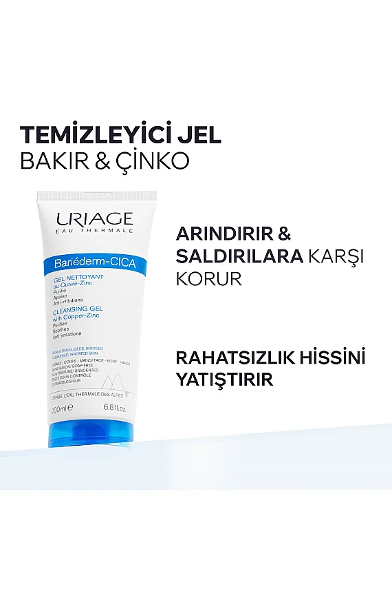 Uriage Bariederm Onarıcı ve Yatıştırıcı Yüz ve Vücut Temizleme Jeli 200 ml - 2