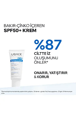 Uriage Bariederm SPF50+ Cilt Bariyeri Onarıcı ve Yüksek Güneş Korumalı Cica Krem 40 ml - 2